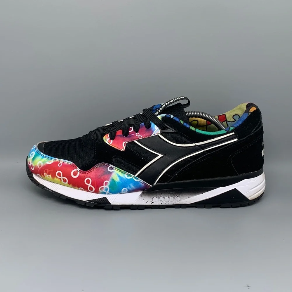 Diadora N9002 Autism Acceptance Puzzle‎ Black Multicolor Sneakers Men’s 12